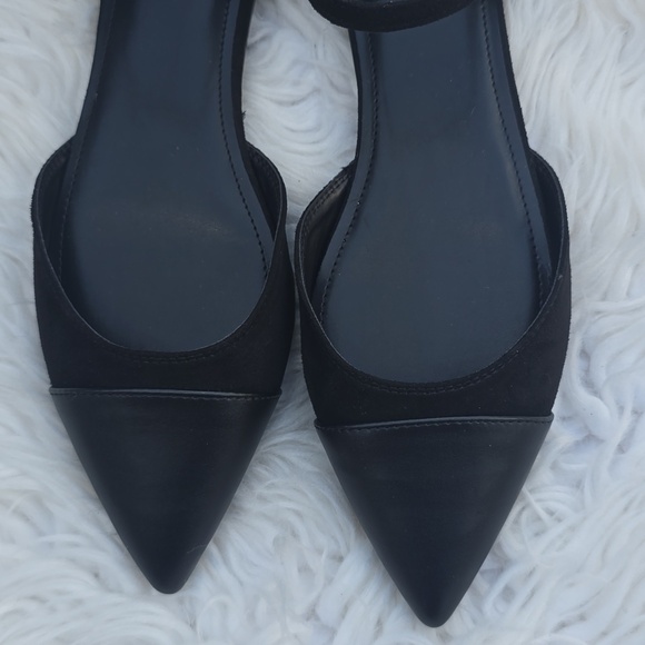 Marc Fisher Elesia2 Black Pointed Toe Ankle Strap Ballet Flats Sz.9 Whimsigoth - Picture 6 of 13